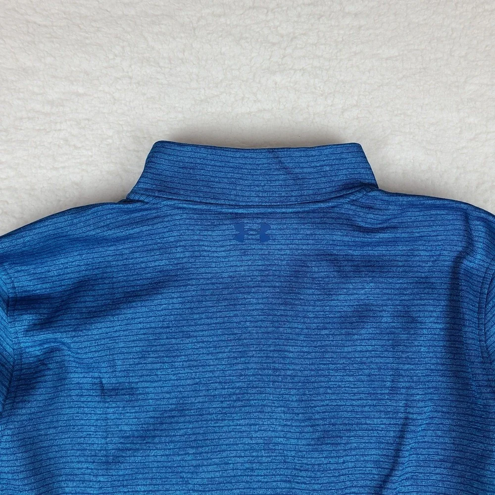 Under Armour Storm Sweater Mens 3XLT 3XL Tall Blue Striped Performance Tech Golf